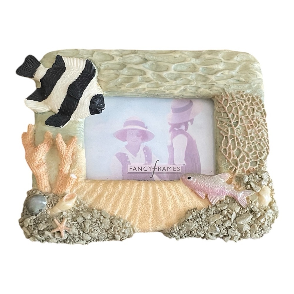 Fancy Frames 3-D Beach Themed Picture Frame with Intricate Fish and Coral Detail